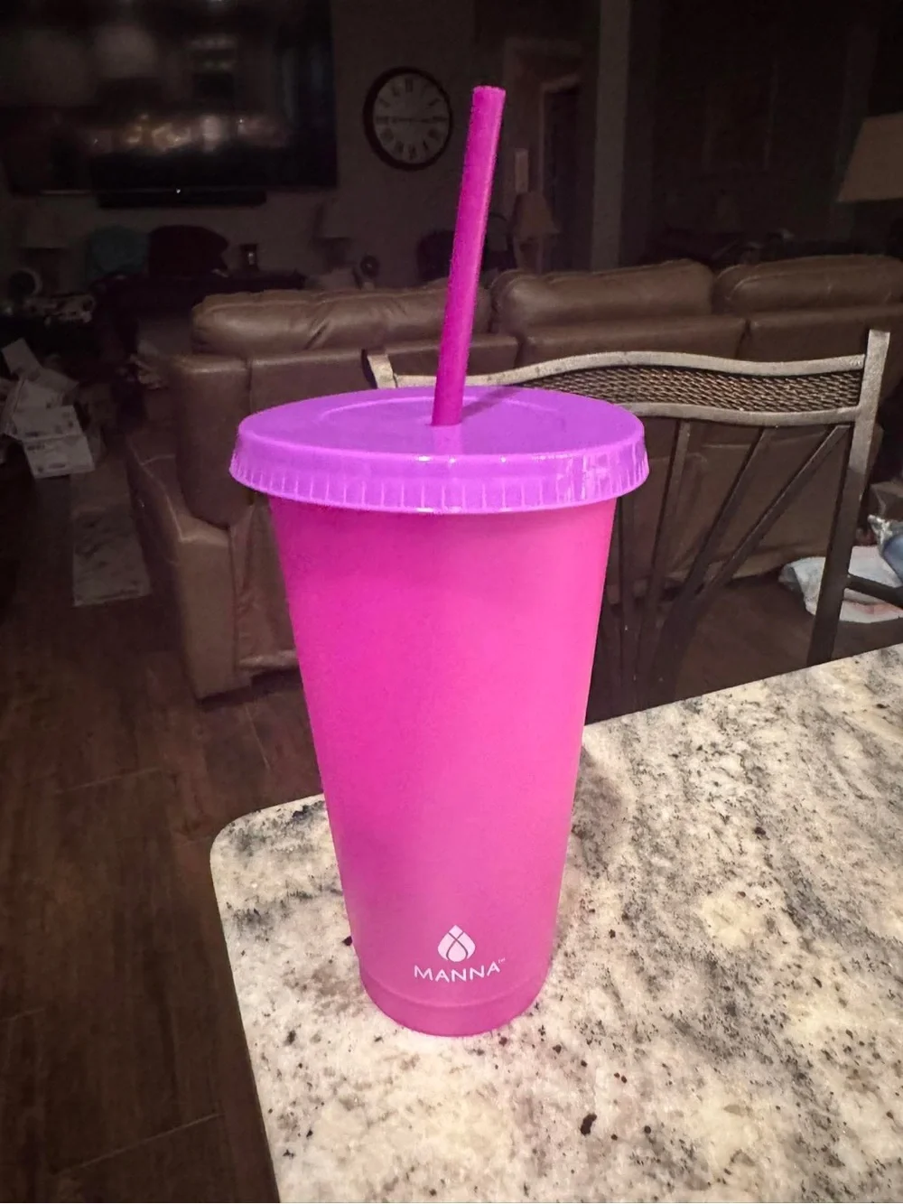 Betty Boop Pink/Purple Color-Changing Plastic Tumbler with Straw